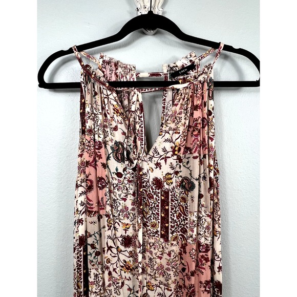 Drew by Anthropologie Naomi Floral Maxi Dress Patchwork Morocco Size S - Picture 9 of 14